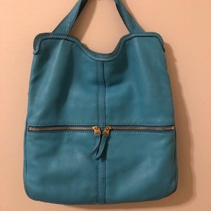 Turquoise Leather Purse/Crossbody
